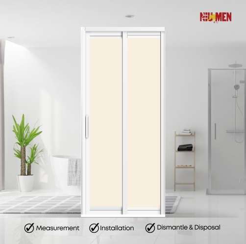 Aluminium Slide & Swing Toilet Door