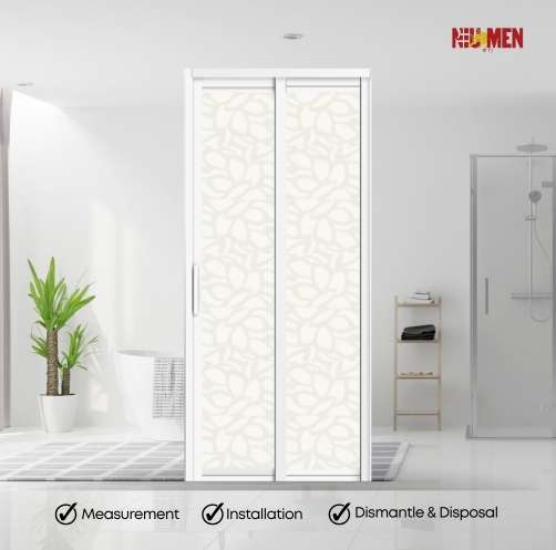 Aluminium Slide & Swing Toilet Door