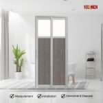 Aluminium Slide & Swing Toilet Door