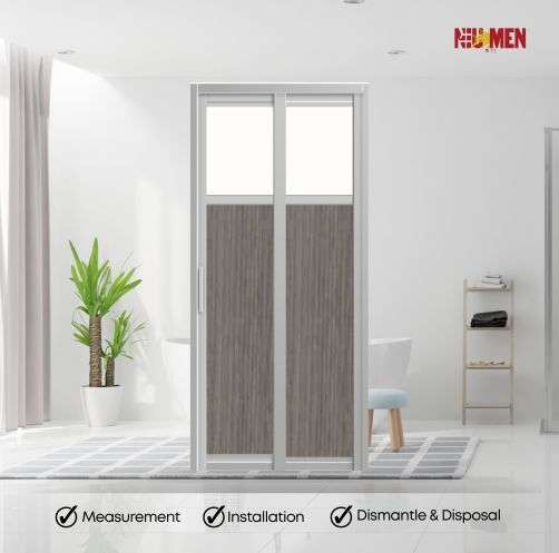 Aluminium Slide & Swing Toilet Door