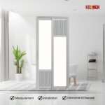 Aluminium Slide & Swing Toilet Door