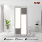 Aluminium Slide & Swing Toilet Door