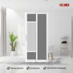 Aluminium Slide & Swing Toilet Door