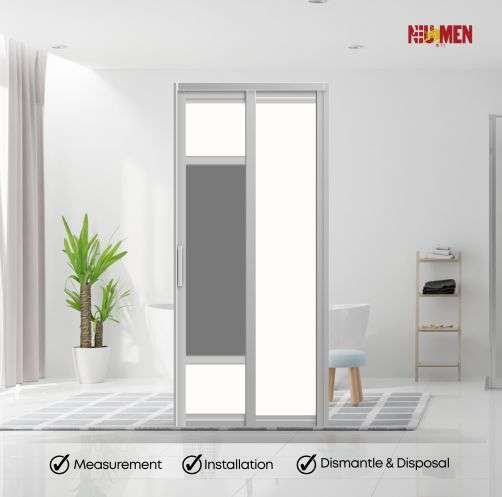 Aluminium Slide & Swing Toilet Door