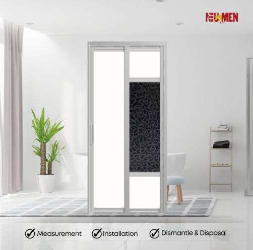 Aluminium Slide & Swing Toilet Door