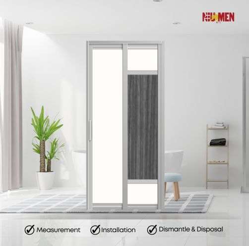 Aluminium Slide & Swing Toilet Door