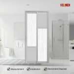 Aluminium Slide & Swing Toilet Door