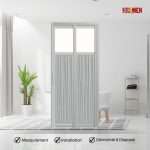 Aluminium Slide & Swing Toilet Door