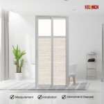 Aluminium Slide & Swing Toilet Door