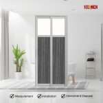 Aluminium Slide & Swing Toilet Door