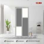 Aluminium Slide & Swing Toilet Door