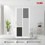 Aluminium Slide & Swing Toilet Door