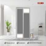 Aluminium Slide & Swing Toilet Door
