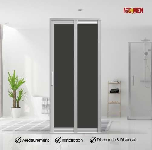 Aluminium Slide & Swing Toilet Door