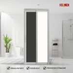 Aluminium Slide & Swing Toilet Door