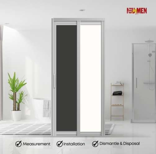 Aluminium Slide & Swing Toilet Door