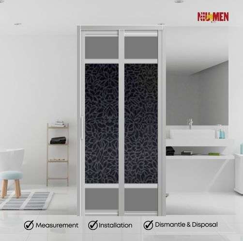 Aluminium Slide & Swing Toilet Door