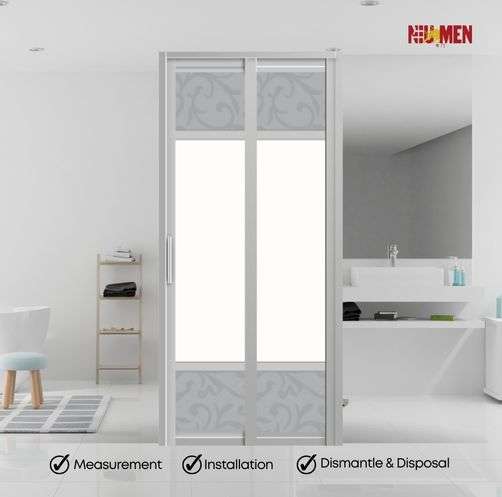 Aluminium Slide & Swing Toilet Door
