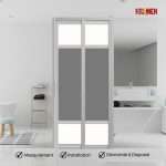 Aluminium Slide & Swing Toilet Door