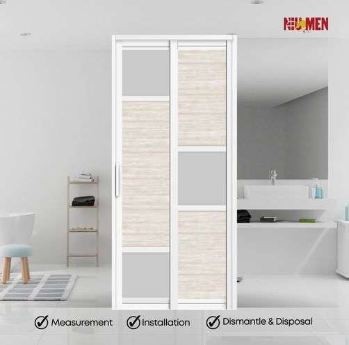 Aluminium Slide & Swing Toilet Door