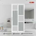 Aluminium Slide & Swing Toilet Door
