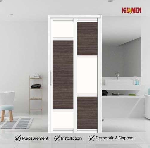 Aluminium Slide & Swing Toilet Door