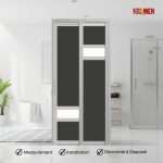 Aluminium Slide & Swing Toilet Door