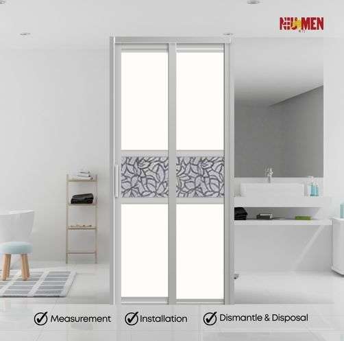 Aluminium Slide & Swing Toilet Door