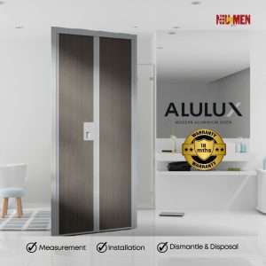 Alulux Aluminium Toilet Bifold Doors with PVC Panel