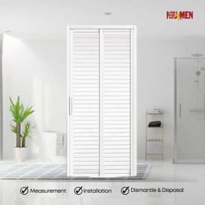 Aluminium Slide & Swing Louver Toilet Door