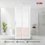 Aluminium Slide & Swing Louver Toilet Door