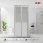 Aluminium Slide & Swing Louver Toilet Door