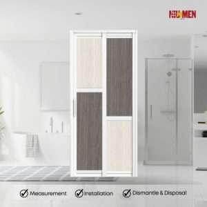 Aluminium Slide & Swing Toilet Door