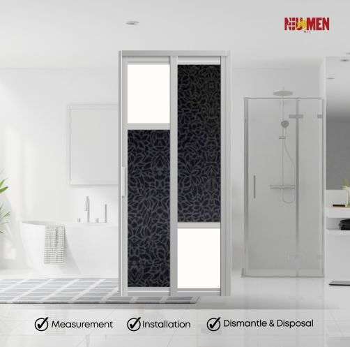 Aluminium Slide & Swing Toilet Door