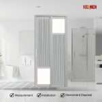 Aluminium Slide & Swing Toilet Door
