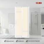 Aluminium Slide & Swing Toilet Door