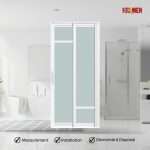 Aluminium Slide & Swing Toilet Door