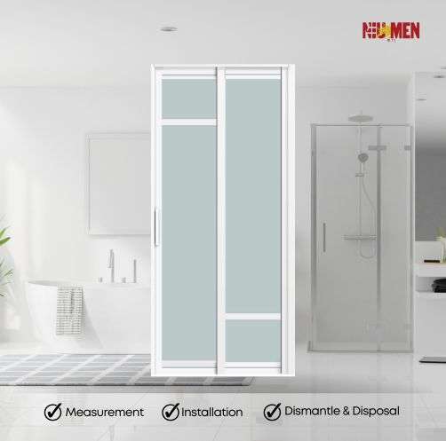 Aluminium Slide & Swing Toilet Door