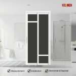 Aluminium Slide & Swing Toilet Door