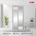 Aluminium Slide & Swing Toilet Door