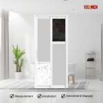 Aluminium Slide & Swing Toilet Door