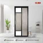 Aluminium Slide & Swing Toilet Door