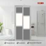 Aluminium Slide & Swing Toilet Door