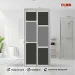 Aluminium Slide & Swing Toilet Door