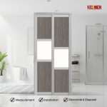 Aluminium Slide & Swing Toilet Door
