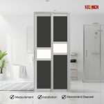 Aluminium Slide & Swing Toilet Door