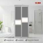 Aluminium Slide & Swing Toilet Door