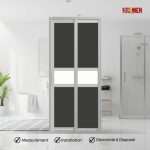Aluminium Slide & Swing Toilet Door