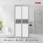 Aluminium Slide & Swing Toilet Door