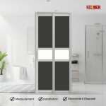 Aluminium Slide & Swing Toilet Door